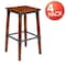 Flash Furniture Rustic Antique Walnut Industrial Wood Dining Backless Barstool, PK4 4-XU-DG-W0247B-GG - alternate 9